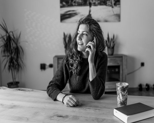 Woman taking a relaxing break with tea at home